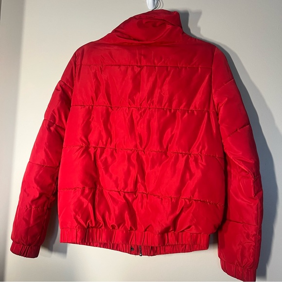 Streetwear Society Red Puffer Bomber Style Jacket Size S - Picture 2 of 8